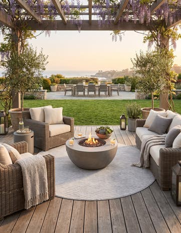 8' x 8' Easy-Clean Sabrina Soto Hudson Indoor / Outdoor Round Rug