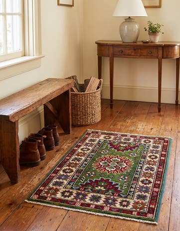 1' 11 x 2' 7 Hand Knotted Kazak Rug