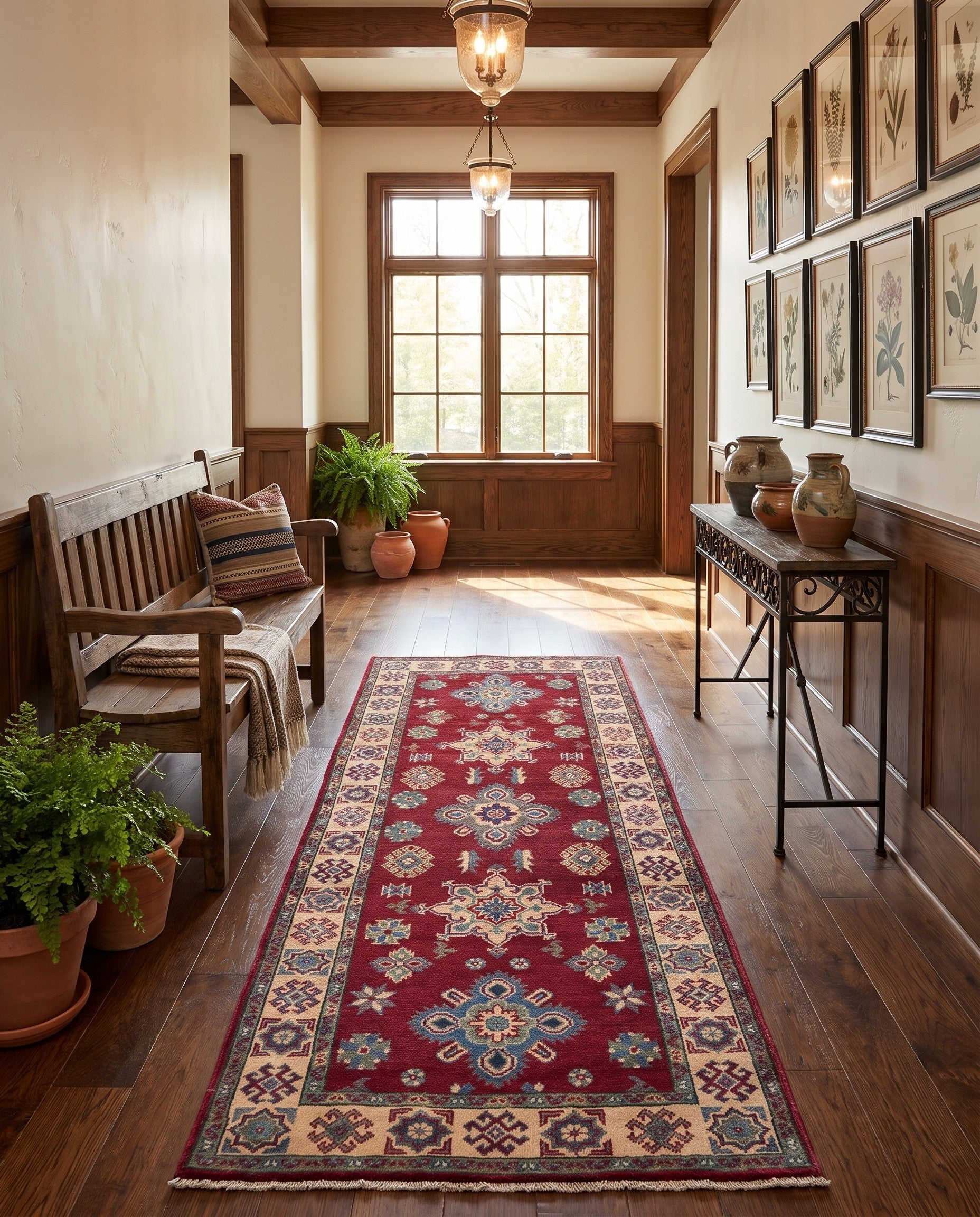 2' 8 x 6' 6 Hand Knotted Kazak Runner Rug