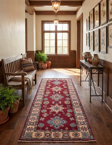 2' 8 x 6' 6 Hand Knotted Kazak Runner Rug