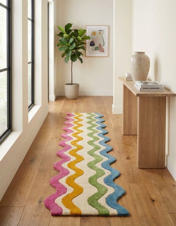 2' 7 x 10' Happy Rugs Wavy Wool Runner