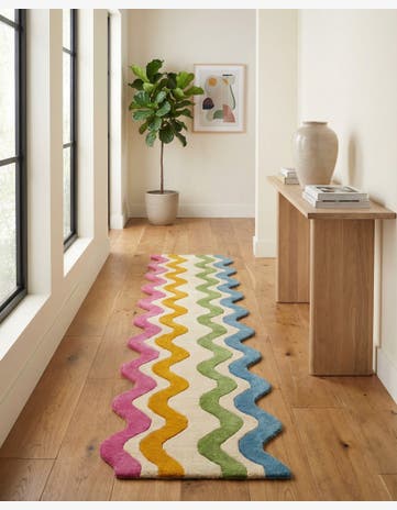2' 7 x 10' Happy Rugs Wavy Wool Runner