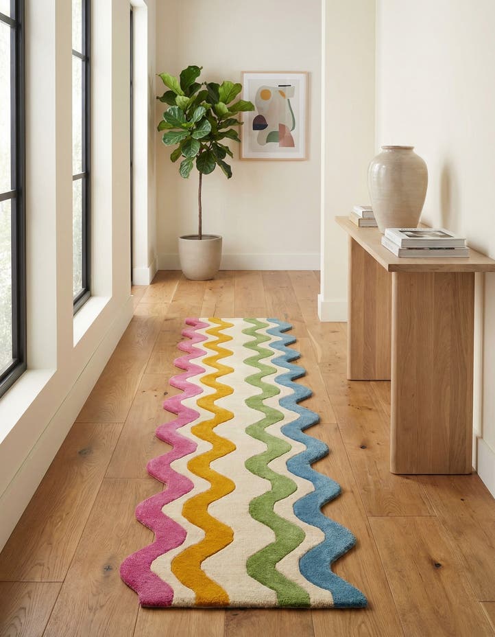2' 7 x 10' Happy Rugs Wavy Wool Ru...