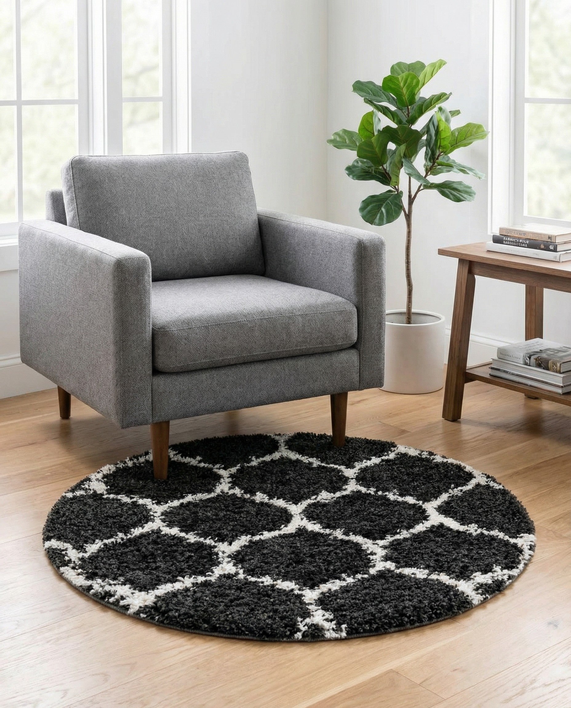 3' 3 x 3' 3 Lagom Shag Round Rug
