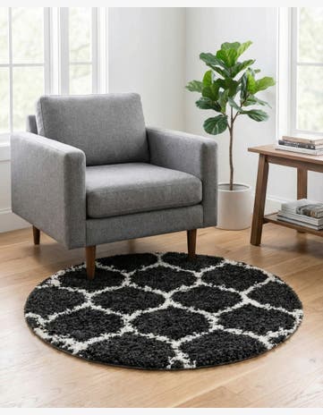 3' 3 x 3' 3 Lagom Shag Round Rug