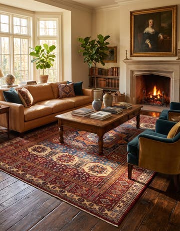 6' 2 x 8' 11 Hand Knotted Mamluk Ziegler Rug
