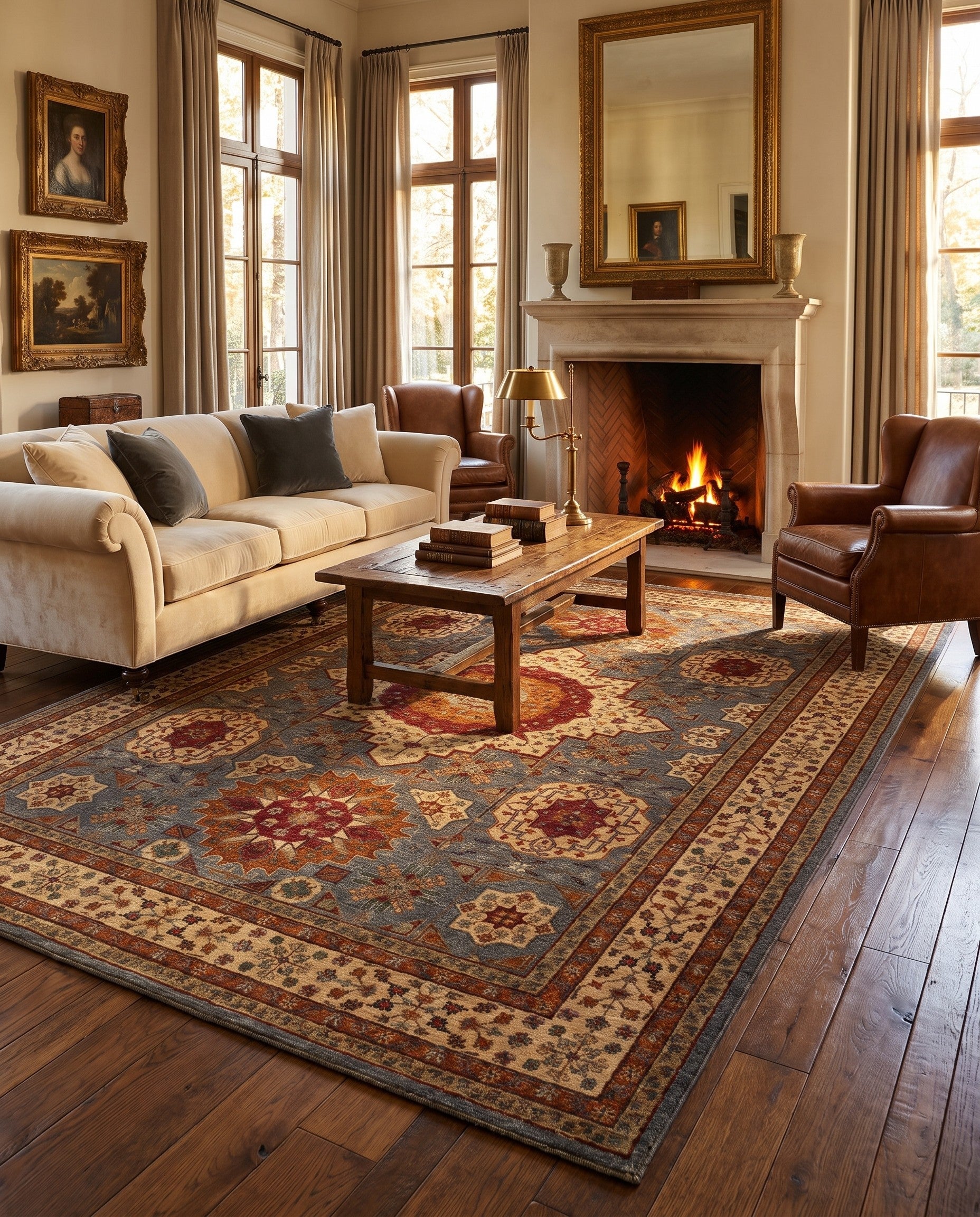 8' 2 x 11' 4 Hand Knotted Mamluk Ziegler Rug