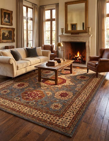 8' 2 x 11' 4 Hand Knotted Mamluk Ziegler Rug