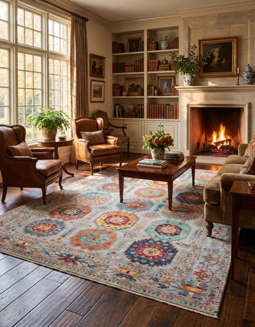 6' 11 x 9' 10 Hand Knotted Ariana Ziegler Rug