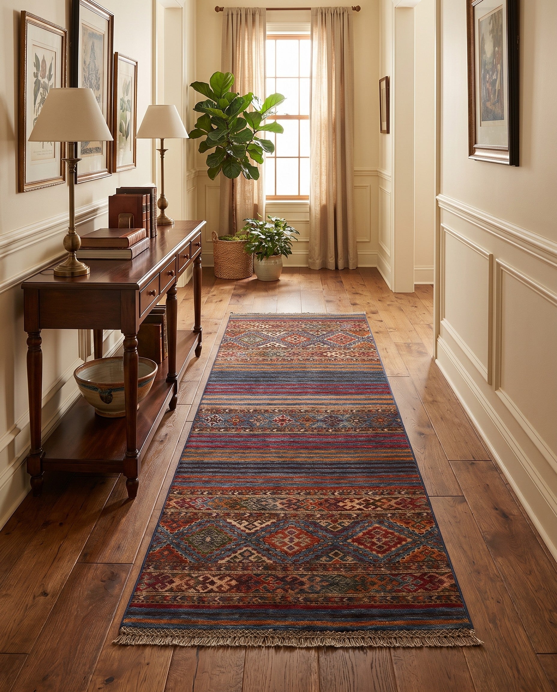 2' 7 x 6' 8 Hand Knotted Kazak Runner Rug