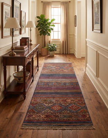 2' 7 x 6' 8 Hand Knotted Kazak Runner Rug