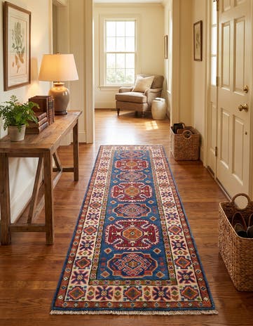 2' x 6' Hand Knotted Kazak Runner Rug