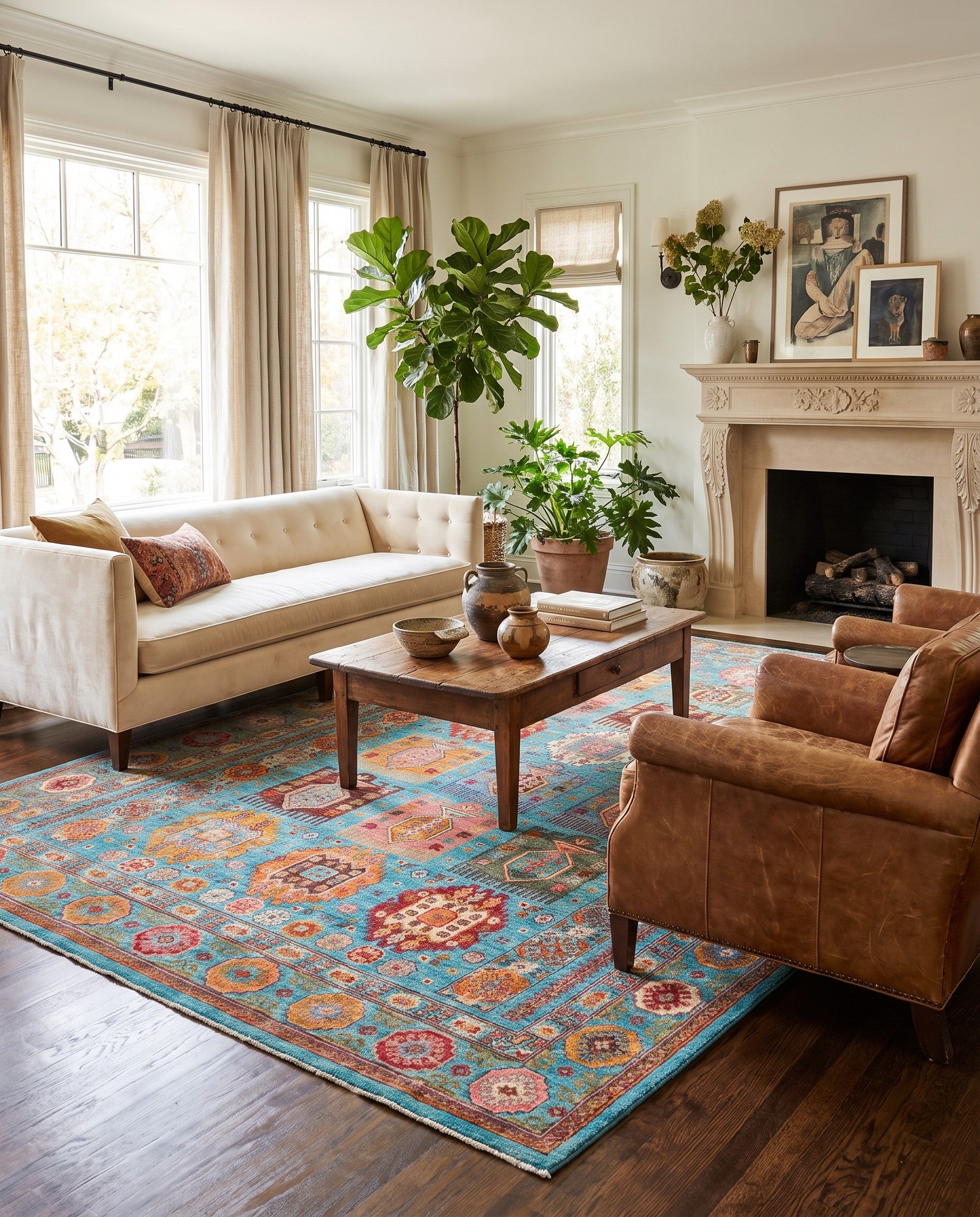 6' 6 x 9' 10 Hand Knotted Ariana Ziegler Rug