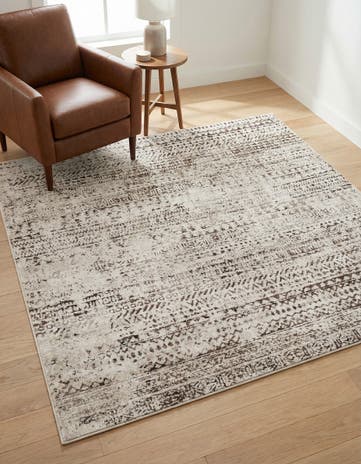 Chocolate Brown Hermitage Square Rug