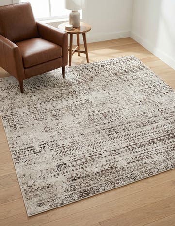 Chocolate Brown Hermitage Square Rug