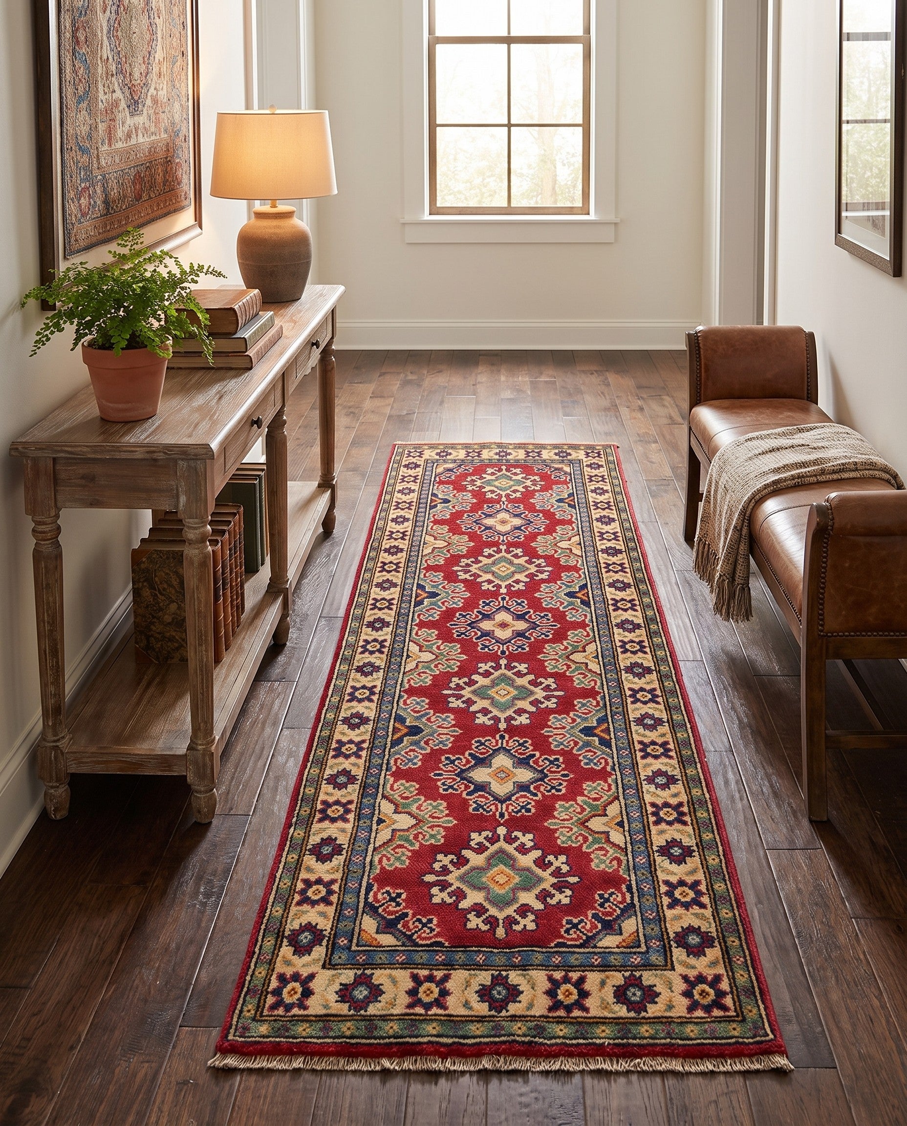 2' 1 x 6' 1 Hand Knotted Kazak Runner Rug