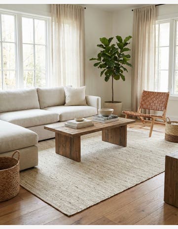 8' x 10' Handmade Braided Jute Rug