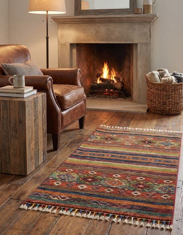 1' 8 x 3' 3 Hand Knotted Ziegler Rug