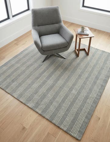5' 1 x 5' 1 Jill Zarin Striped Wool Square Rug