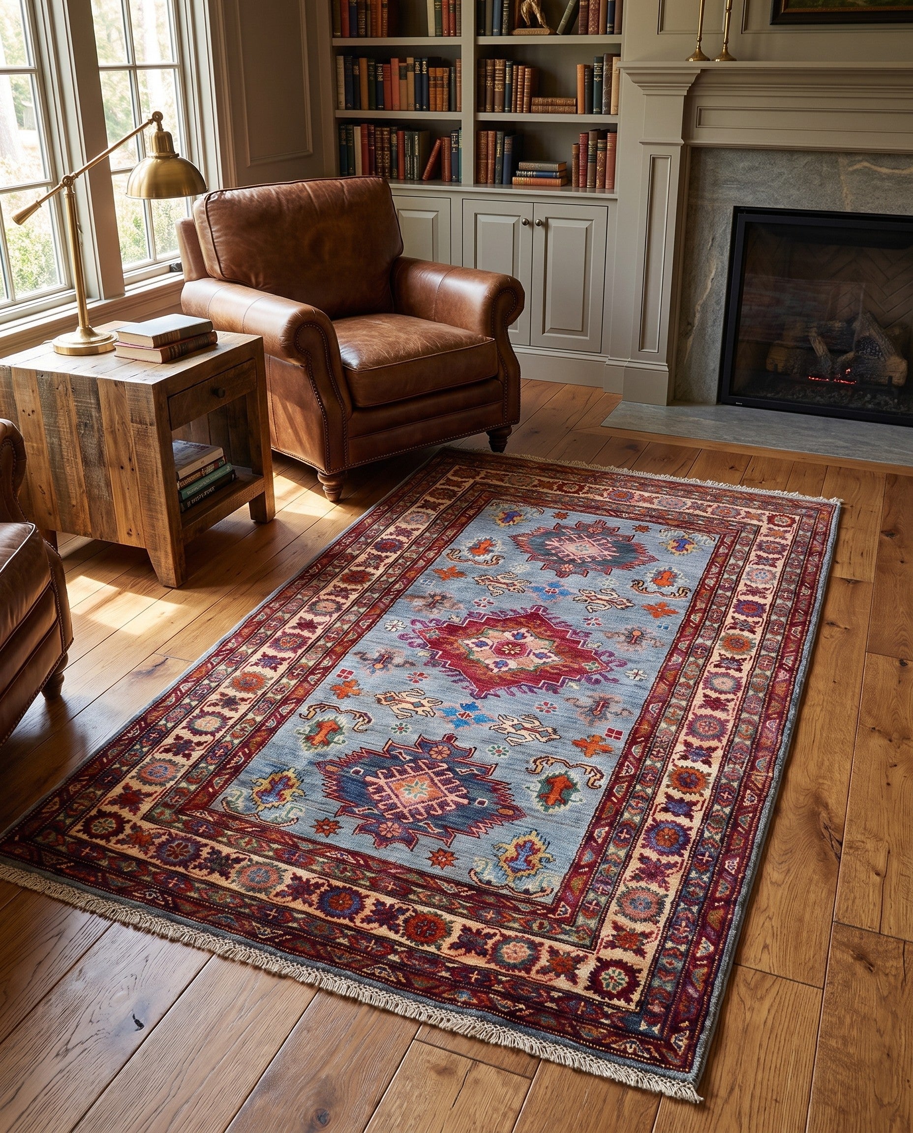 3' 2 x 5' 2 Hand Knotted Kazak Rug