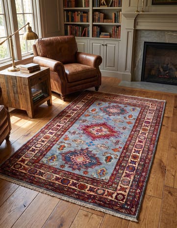 3' 2 x 5' 2 Hand Knotted Kazak Rug