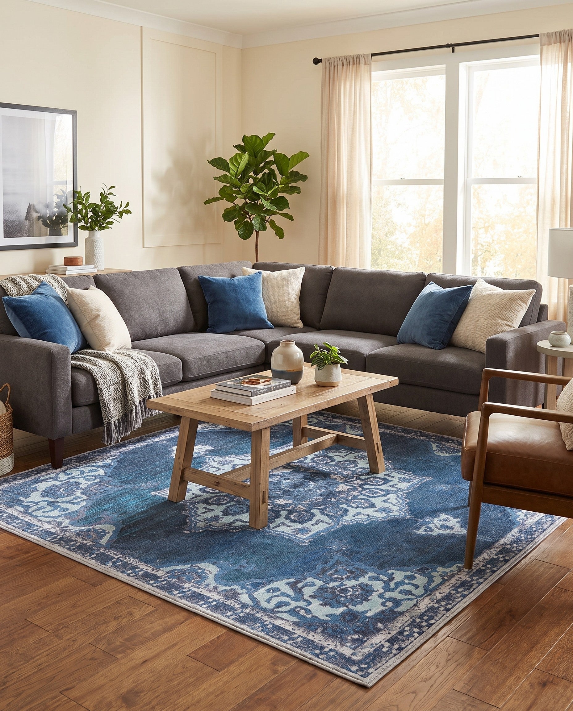 7' 10 x 7' 10 Washable Francesca Square Rug