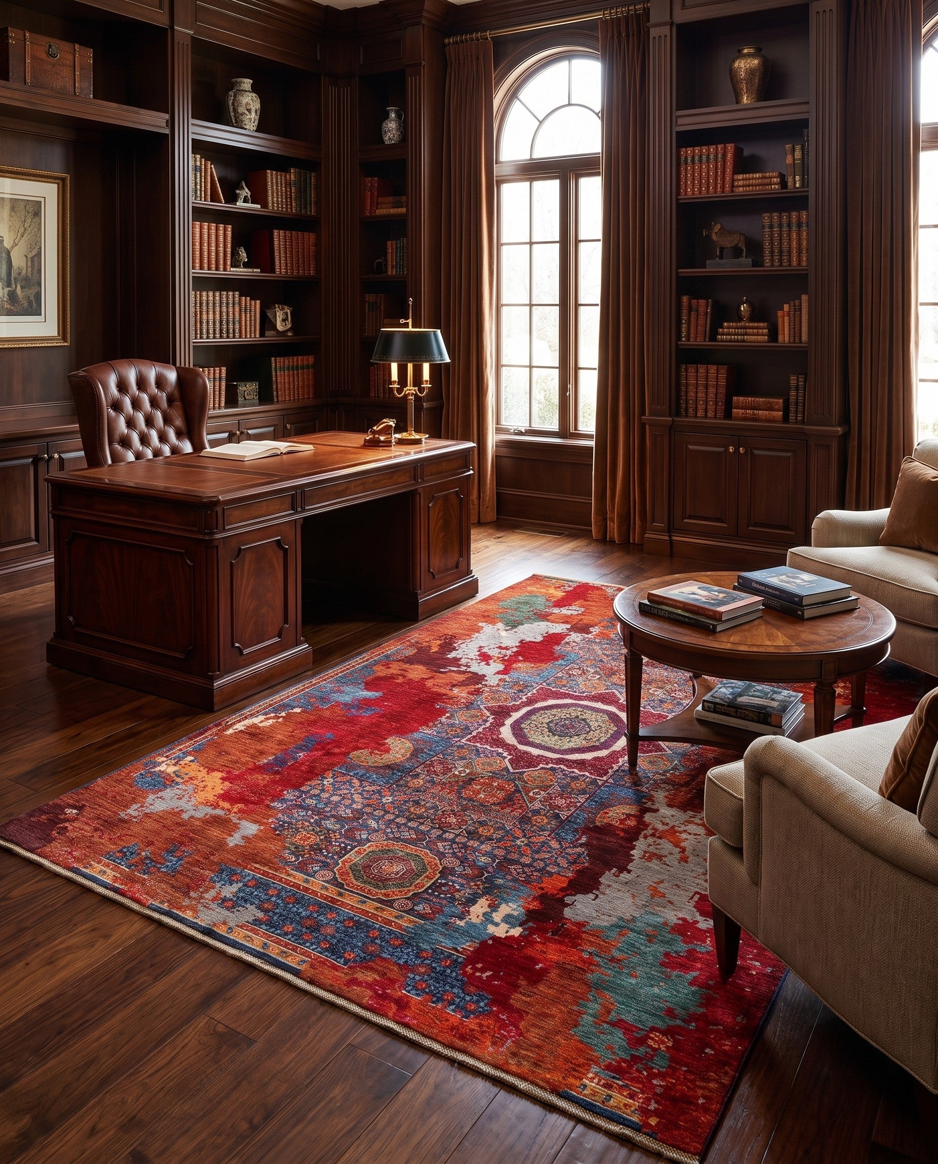 8' 11 x 12' 5 Hand Knotted Mamluk Ziegler Rug