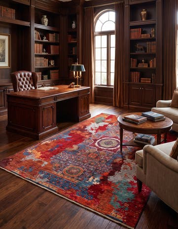 8' 11 x 12' 5 Hand Knotted Mamluk Ziegler Rug
