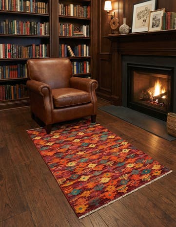 3' 3 x 5' 4 Hand Knotted Balouch Wool Rug
