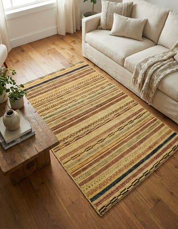 3' 10 x 5' 10 Hand Knotted Modern Ziegler Rug