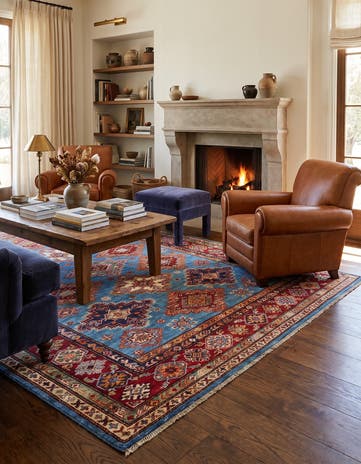 5' 1 x 6' 10 Hand Knotted Kazak Rug