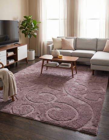 8' x 10' Botanical Shag Rug