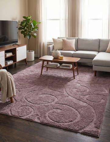 8' x 10' Botanical Shag Rug