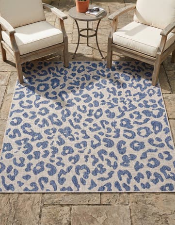 5' 3 x 5' 3 Easy-Clean Safari Indoor / Outdoor Square Rug