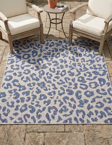 5' 3 x 5' 3 Easy-Clean Safari Indoor / Outdoor Square Rug