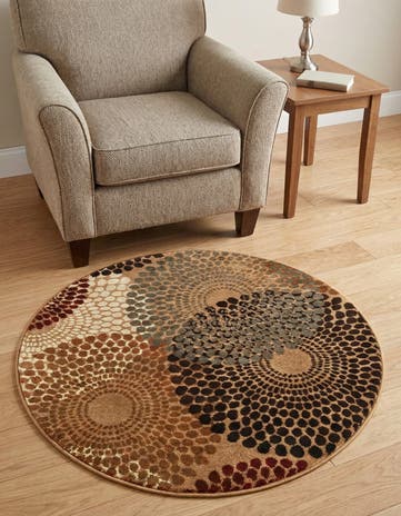3' x 3' Cafe Round Rug