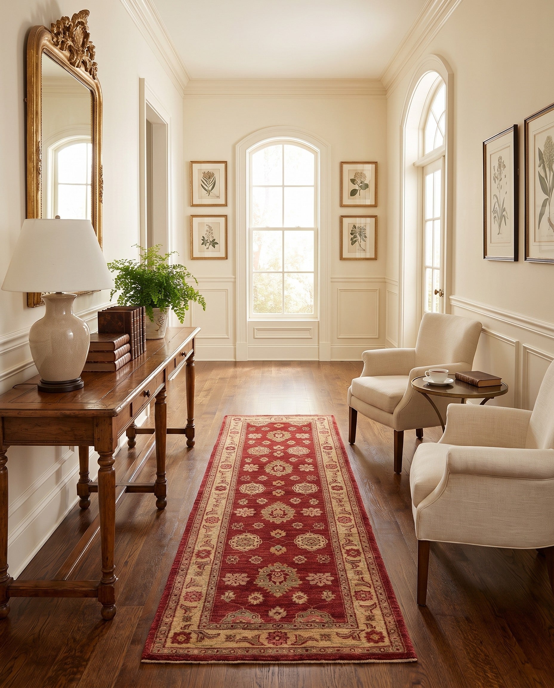 2' 7 x 10' 8 Hand Knotted Ziegler Runner Rug