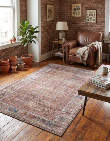 5' 3 x 8' Washable Nostalgia Rug