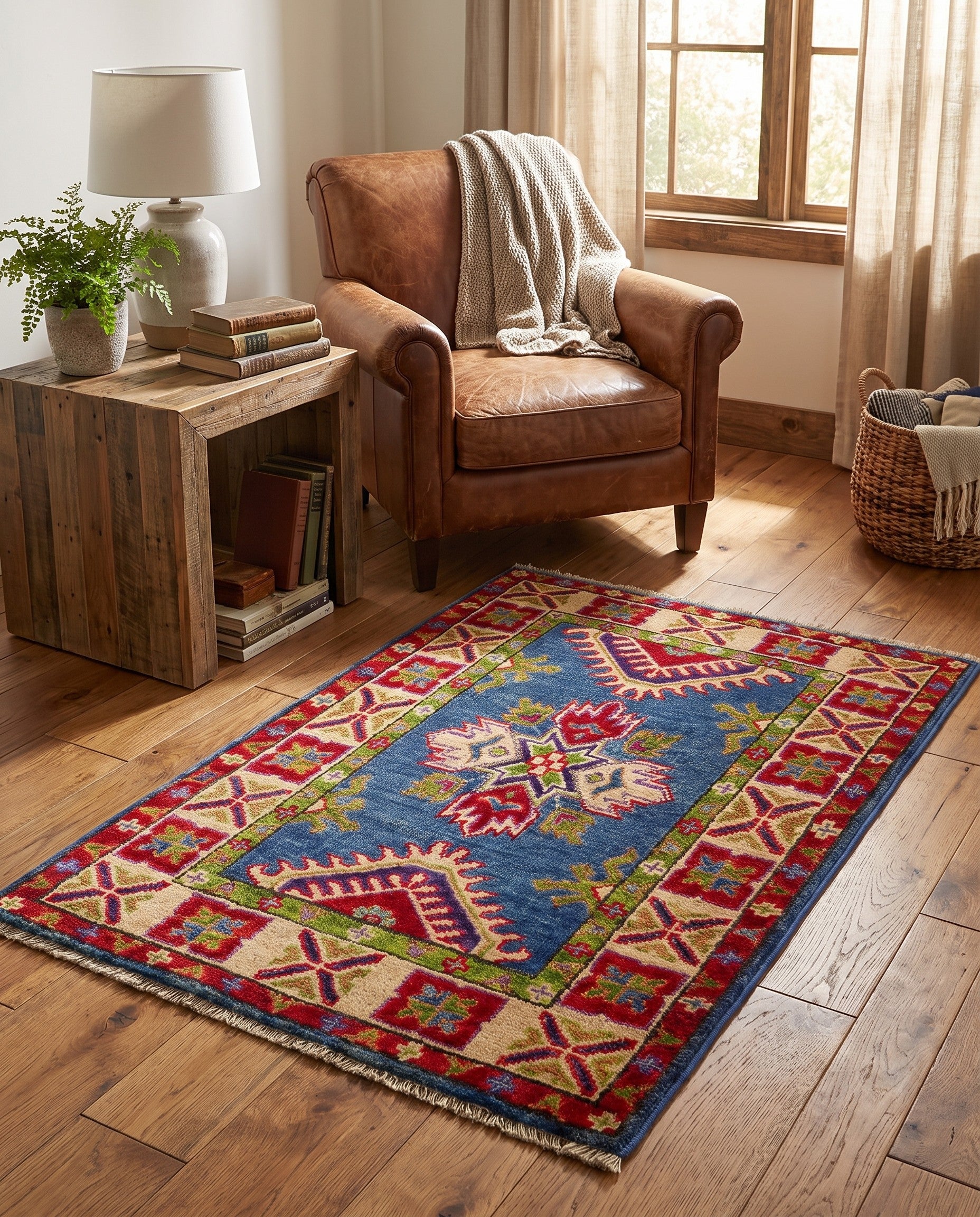 2' x 3' Hand Knotted Kazak Rug