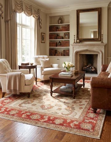 4' 10 x 6' 10 Hand Knotted Ziegler Rug