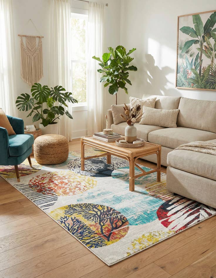 Detail image of 5' 3 x 8' Ariel Rug