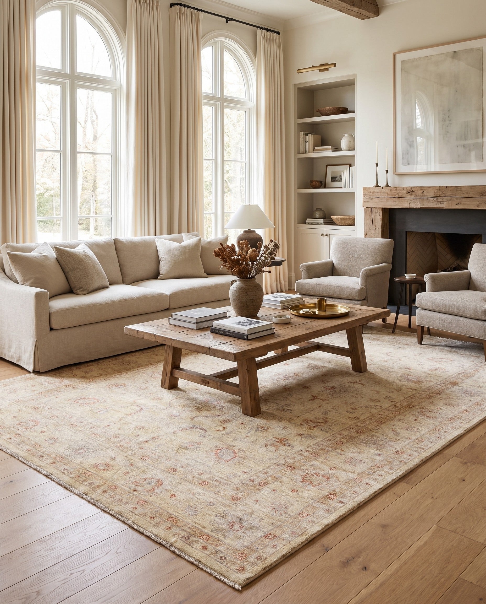 6' 11 x 10' 2 Hand Knotted Ziegler Rug