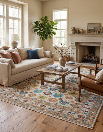 6' 11 x 9' 9 Hand Knotted Ariana Ziegler Rug