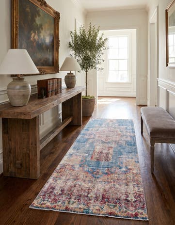 4' 9 x 9' 4 Hand Knotted Ultra Vintage Persian Wool Runner Rug