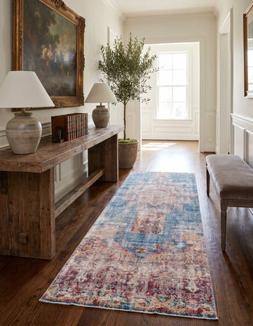 4' 9 x 9' 4 Hand Knotted Ultra Vintage Persian Wool Runner Rug