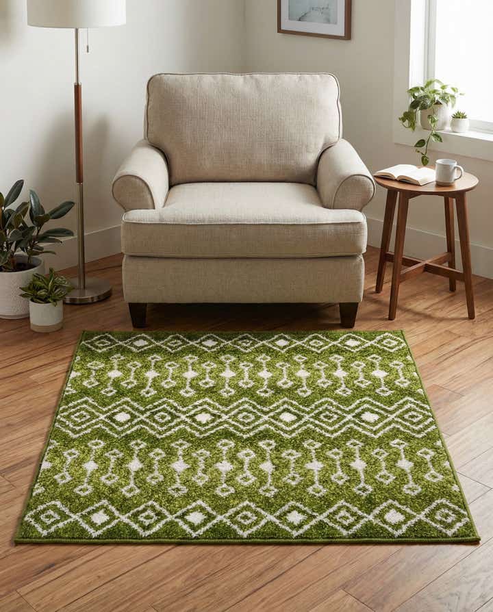3' x 3' Moroccan Trellis Square Rug
