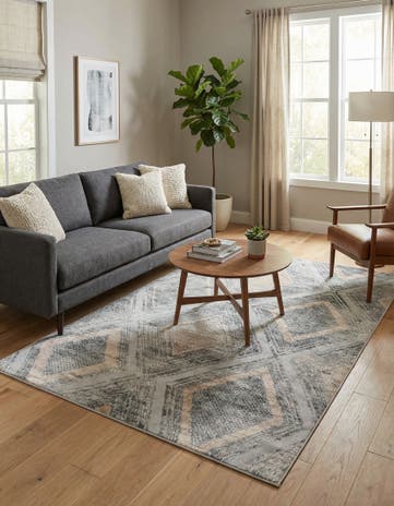 Gray Cream Caspian Rug