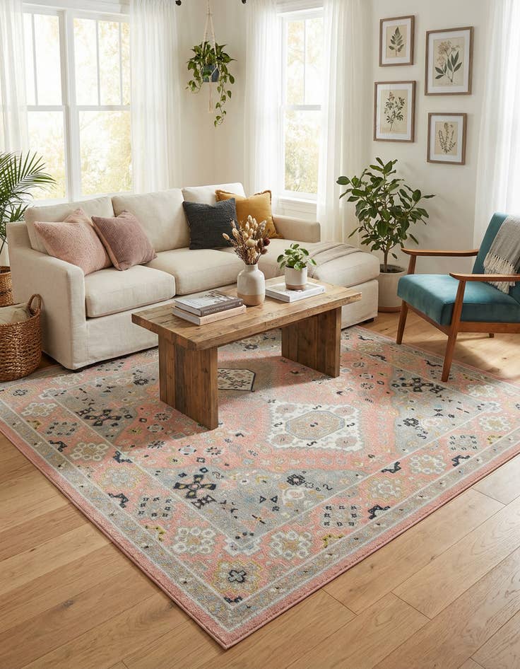 Detail image of 7' 10 x 7' 10 Kamala Washable Square Rug