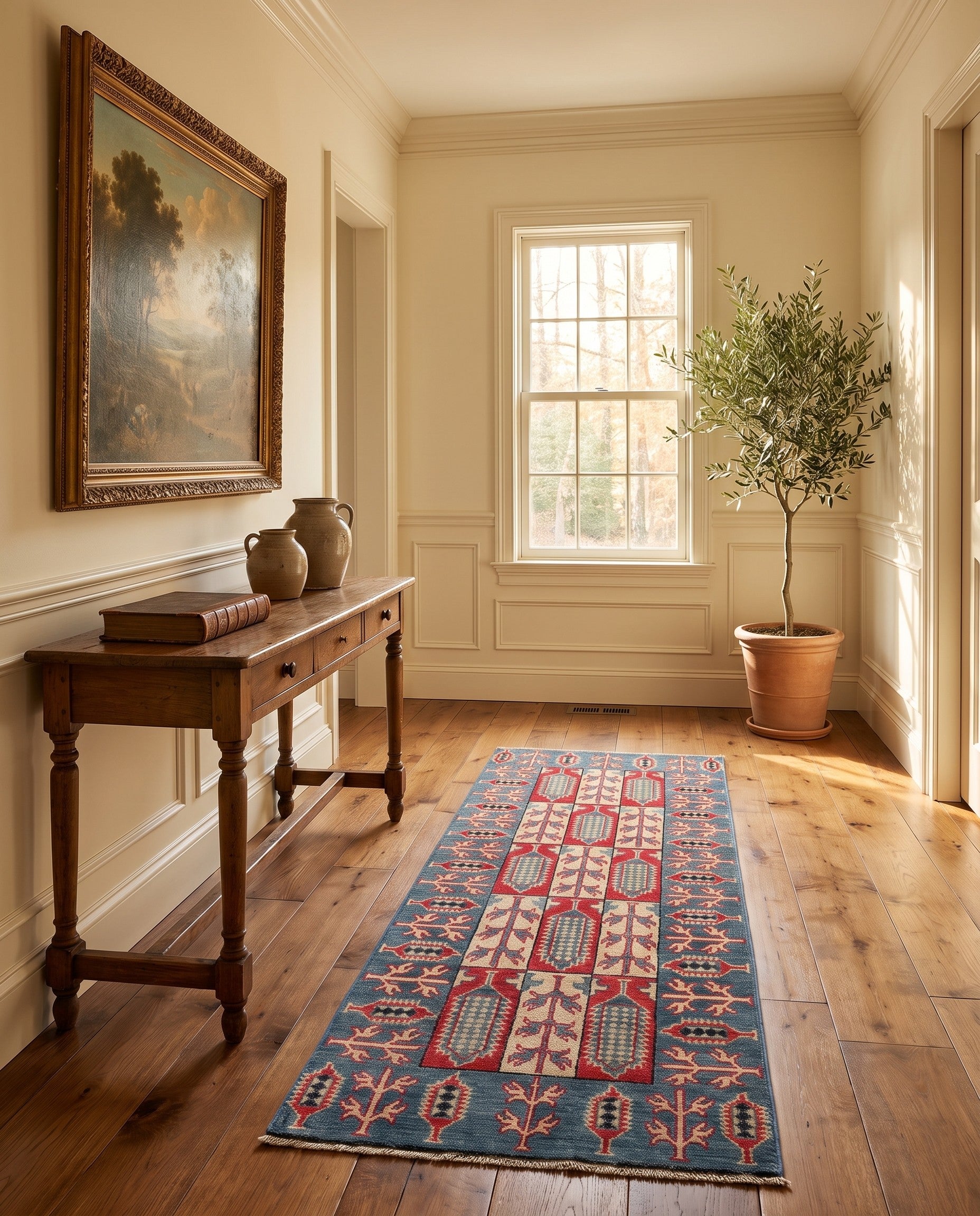 2' 1 x 5' 5 Hand Knotted Kazak Runner Rug