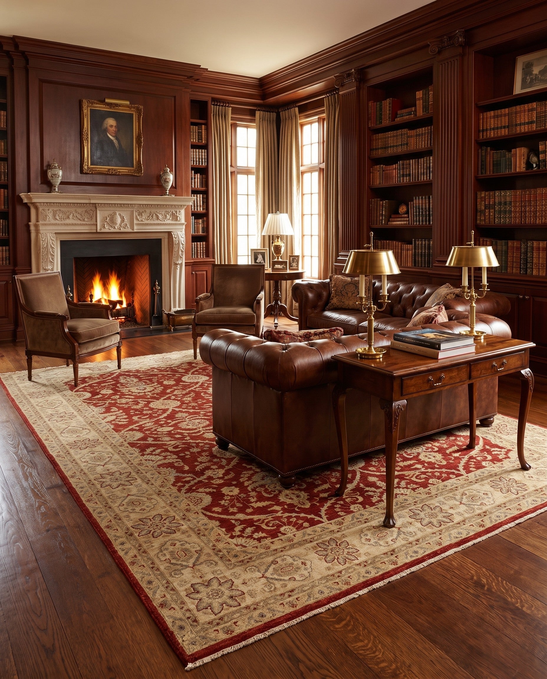 8' 11 x 11' 10 Hand Knotted Ziegler Rug